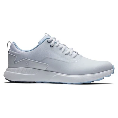 Nuevo FootJoy Golf Performa WMN sin clavos con cordones blanco/blanco/azul claro 7 mediano Foto 1 de 4
