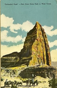 Cathedral Peak Palo Duro State Park in West Texas linen Texas M & M Co Amarillo - Picture 1 of 5
