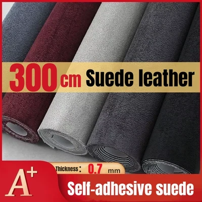 Suede Leather Fabric for Car Truck Interior Renovate,Velvet Self-Adhesive Leathe - Image 1 of 4