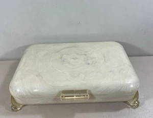 Art Deco Service für 12 Plexiglas/Acryl Besteck Silberbesteck Kiste Truhe - Bild 1 von 10