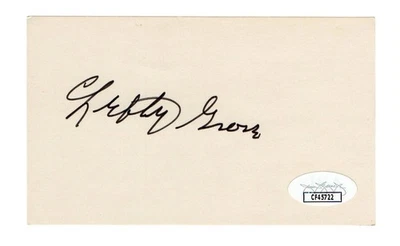 Lefty Grove Signed Autographed 3X5 Index Card A's Red Sox HOFer JSA CF45722 - Image 1 of 2