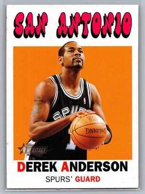 2000-01 Topps Heritage Derek Anderson #222 San Antonio Spurs - Image 1 of 2