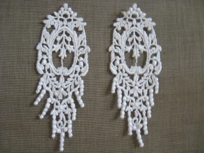 30 PIEZAS PRECIOSO APLIQUE COLGANTE BLANCO VICTORIANO RAYÓN VENISA Foto 1 de 3