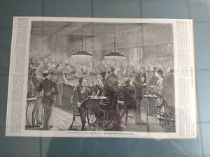 KUNSTDRUCK (1872) "SPIELPOOL PARIS CAFE TERRITORIAL BEFREIUNG Harpers - Bild 1 von 1