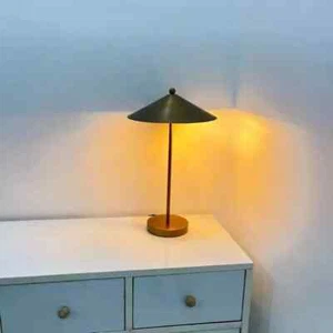 Raw Brass Desk Lamp 1950s Mid-Century Italian Style For Bedroom And Living Room - Picture 1 of 10