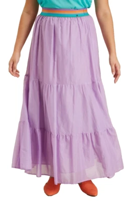 🌟Falda de muselina de algodón MARINA RINALDI talla PLUS (MR 25) US W16--It54_De46_ Gb20 Foto 1 de 4