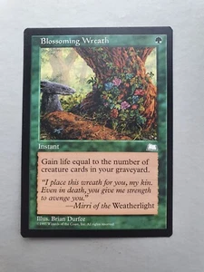 Blossoming Wreath, MTG Weatherlight (1997) Common Green Instant NM - Picture 1 of 2