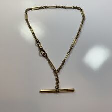 Antique 1920 12k Gold Filled Simmons Albert Watch Chain Necklace Bar 