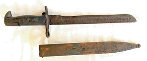 WWII Eastern Front Battlefield Found M-1 Bayonet in German Scabbard - Picture 1 of 7