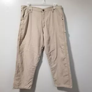 Pantalones de mezclilla cargo forrados de franela tostada Wrangler para hombre 38 x 29 - Imagen 1 de 6