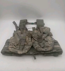 FLC ACU MOLLE II Riflemen Front Loaded Vest 4 Canteen Pouches Hiking - Picture 1 of 7