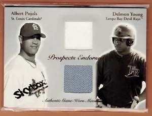 Albert Pujols Skybox Prospects Endorsed Delmon Young Dual Jersey card - Picture 1 of 1