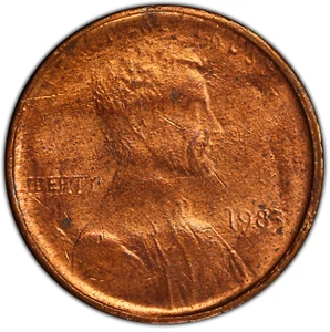 1983 PCGS MS64RB Struck-Through (Cloth?) 🔴 $1,250+ Elsewhere ✅✅ Lincoln Cent 1C - Picture 1 of 4
