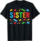 Sister Master Builder Building Bricks Blocks Family Matching T-Shirt
