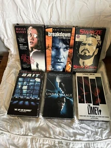 6 VHS ACTION MOVIES: Unbreakable, The Limey, Bait, Steel Dawn, Breakdown, Rich M - Picture 1 of 7