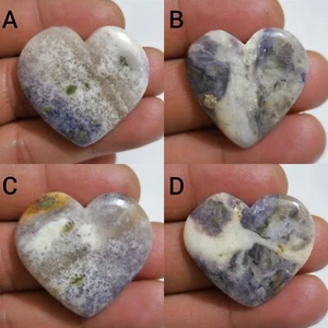 Pretty AA Tiffany Jasper Heart Shape Cabochon Loose Gemstone Jewelry For Making - Picture 1 of 13