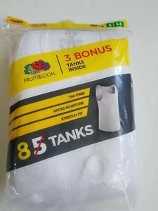 Fruit of the Loom Boys Undershirts White A-Shirts, 5+3 Bonus Pack, Size S - Picture 1 of 6