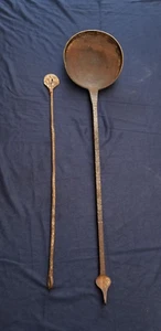 Antiker Ottomane Beduine Eisen Stahl Intarsien Messing Kaffeeröst Punzen Handarbeit - Bild 1 von 12