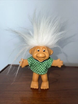 Norfin 3.5" Troll Just Toys Marcado EFS MKTG Pelo Blanco Extremidades Flexibles Foto 1 de 4