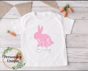 Personalised Easter Bunny, Rabbit T Shirts, Childrens, Kids, Boy and Girls - Picture 1 of 3