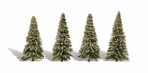 Woodland Scenics 3 1/2In - 5 1/2In BlueNeedle 4/Pk, #WS-TR3569 - Picture 1 of 1