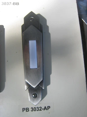 Teiber HECHO A MANO #PB3032 -AP Timbre Pulsador Antiguo Peltre con Luz Foto 1 de 4