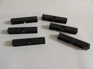 6-Pack 34-Pin 2x17 2.54mm IDC Shrouded Box Header Male Dip Type Connectors - Picture 1 of 2