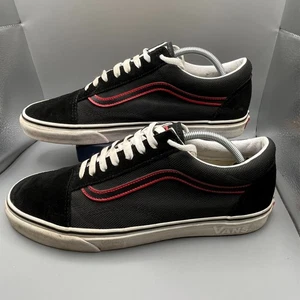 Vans Old Skool Herren Größe 11 Schuhe - schwarz rot gestreift - Wildleder niedrige Turnschuhe - Bild 1 von 12