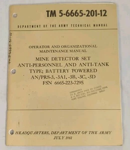 Operator Manual TM 5-6665-201-12 Army 1961 Minensuchgerät Set FSN 6665-223-7295 - Bild 1 von 4