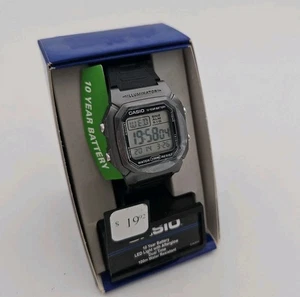 Orologio Vintage CASIO Standard Digitale W-800HM-7AV Scatola Originale Uomo Metallo Grigio 650 - Foto 1 di 6