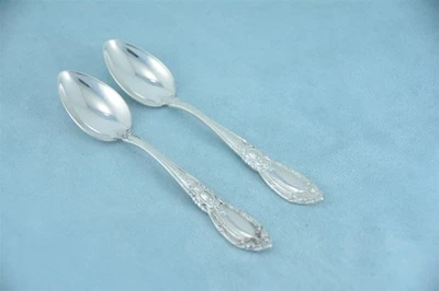 2 Towle King Richard Plata de Ley 4-1/2" Cuchara Demitasse Monograma Foto 1 de 4