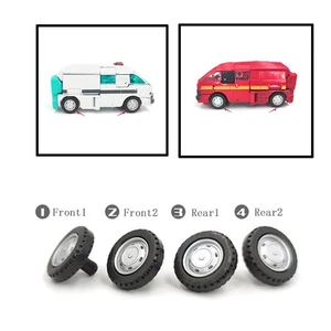4 Replacement Car Wheels Upgrade Kit For Earthrise Ironhide/Ratchet/SG Ratchet - Picture 1 of 12