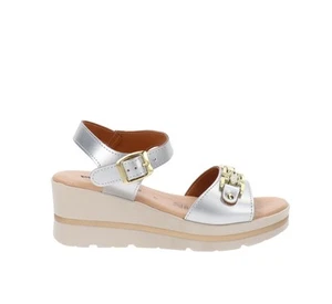 Valleverde  Scarpe VV-55580 Sandali Donna in Similpelle Argento Chiusura Fibbia - Bild 1 von 23