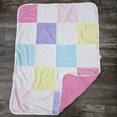 Manta bebé de felpa CIRCO target bloque de color rosa Minky cuadrados ENVÍO RÁPIDO Foto 1 de 4