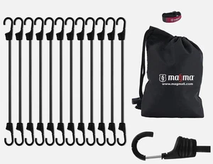 Magma Gummiseile, Set von 12, 39 Zoll pro Stück, schwarz, Menge 2 - Bild 1 von 6