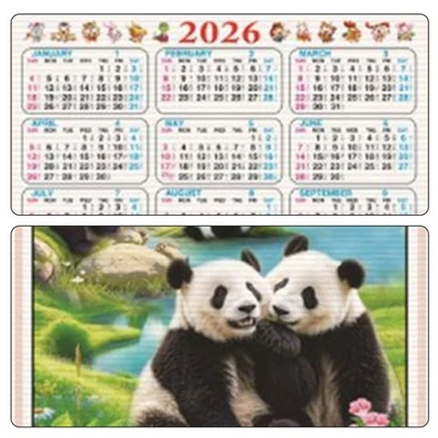 2026 Chinesischer Wandkalender Pferd Kalender mit Bild von Cartoon-Sternzeiche5r - Bild 1 von 4