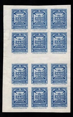 MOMEN: US STAMPS #3T15a TELEGRAPH UNUSED SHEET LOT #89309 - Image 1 of 2