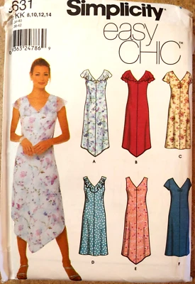Simplicity 9631 Misses Petite-able Dress Cap sleeves or sleeveless 8-10-12-14 - Image 1 of 4