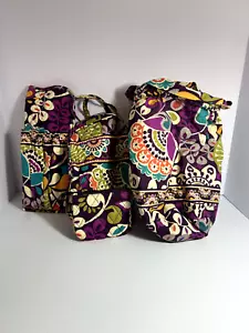 Vera Bradley 4 Stück Plum Crazy - Brotzeittasche - Handgelenktasche - Glätteisen - Ditty Bag - Bild 1 von 5