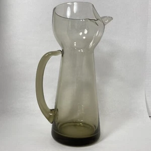 Vintage 60er Holmegaard Martini Krug Rauchgrau Glas MCM Barware Cocktails - Bild 1 von 9