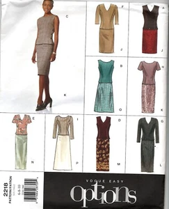 Modello da cucito Vogue Easy Options - 2218 - top e gonna - Foto 1 di 1