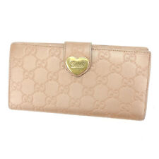 Gucci Wallet Purse Long Wallet Guccissima Pink Gold Woman Authentic Used L918