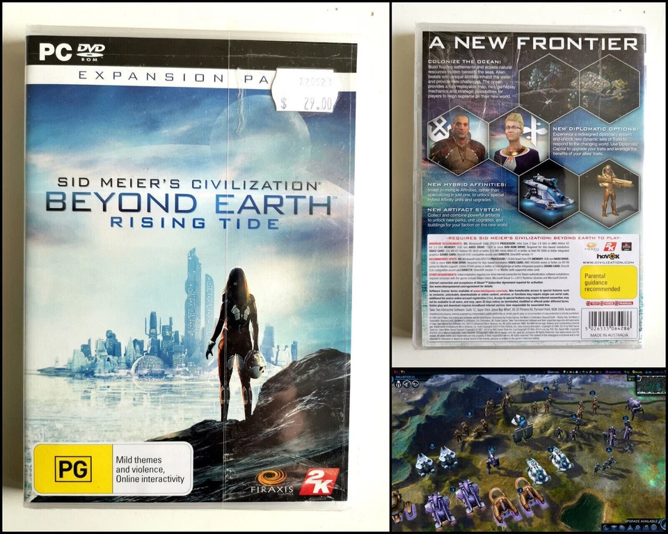 Sid Meier's Civilization Beyond Earth Rising Tide PC DVD Video Game (Brand New) - Image 1 of 1
