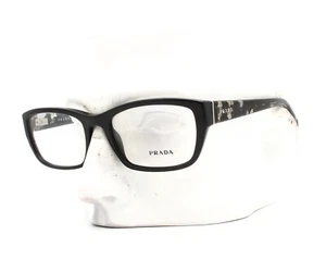 Gafas Prada VPR 18O 07E-1O1 pulidas negras cristal transparente 54-18-135 - Imagen 1 de 8
