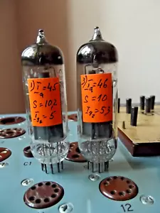 MATCHED PAIR. 6P14P = 7189=6BQ5=EL84M tube. REFLEKTOR. SAME DATE. 1983. - Picture 1 of 13