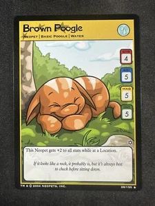 Neopets TCG 28/150 Brown Poogle Hannah and the Ice Caves Basic Non Holo Rare NM - Bild 1 von 2
