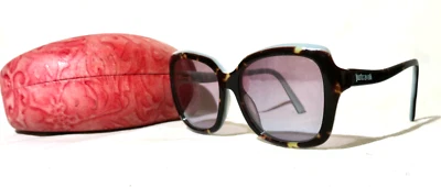 Gafas de sol Just Cavalli JC562, marco de plástico tortuga, interior azul 56-17-135 Foto 1 de 4