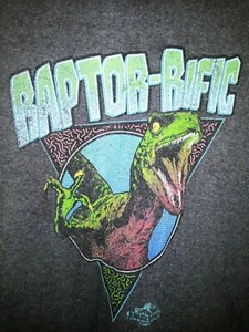 Delta Soft RaptorRific Graphic TShirt Grey XL Good Condition Clean NOTES - Picture 1 of 4