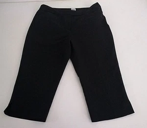 Ruby Rd Größe 12 Zierliche schwarze kurze Damenhose Baumwollmischung 18,5" Schrittlänge - Bild 1 von 6