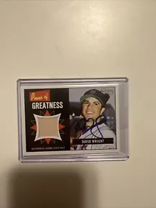 David Wright Game Used Bat Auto Card! Bowman Heritage! - Picture 1 of 2